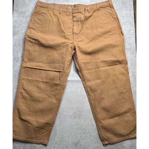 Carhartt B11 Washed Duck Work Pants‎ Brown 52x30 Men's Heavy Duty Canvas